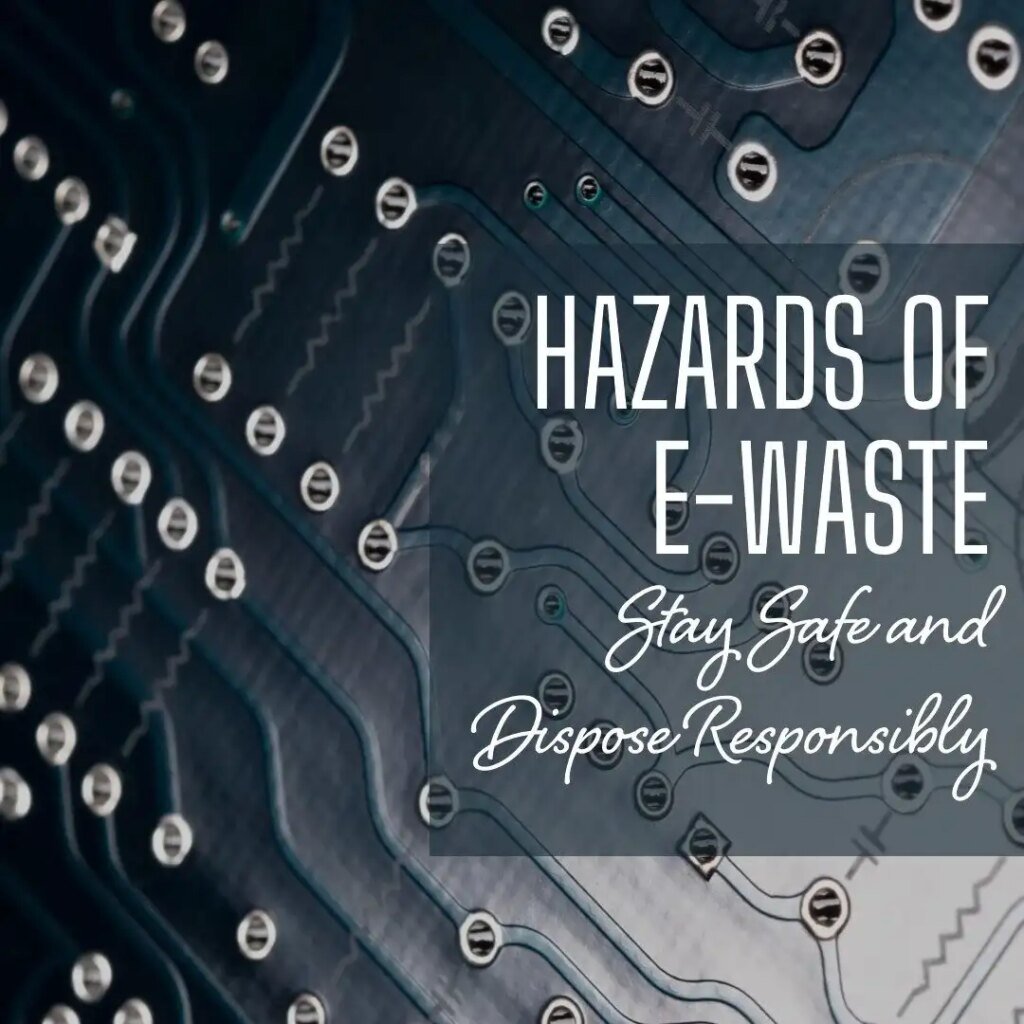 What are some common hazardous materials found in e-waste?